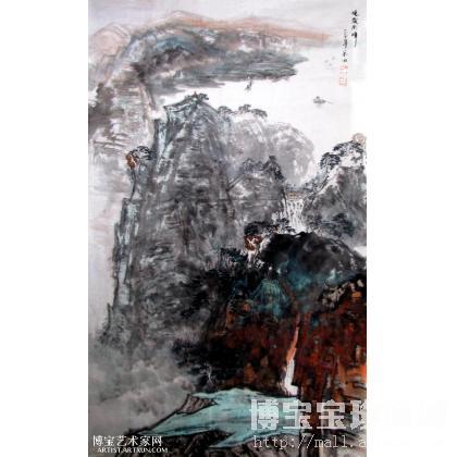 晚霞余晖 山水画 刘刚作品 类别: 国画山水作品