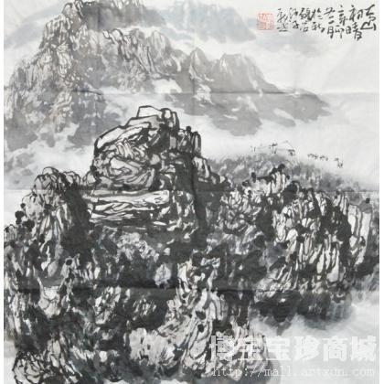 李新世天山初晴 类别: 国画山水作品