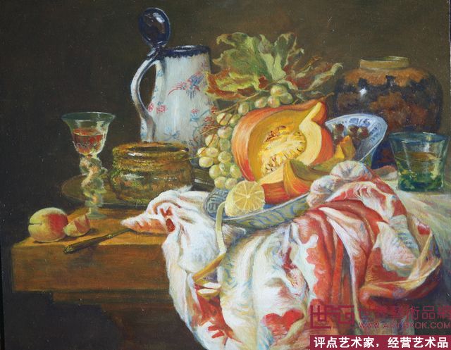 油画   《静物》     李昱华